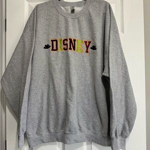 Disney Gray Sweatshirt with Colorful Logo